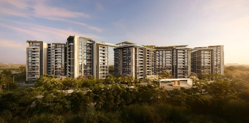 L&T Elara Celestia Apartments In Hebbal Bangalore drone shot